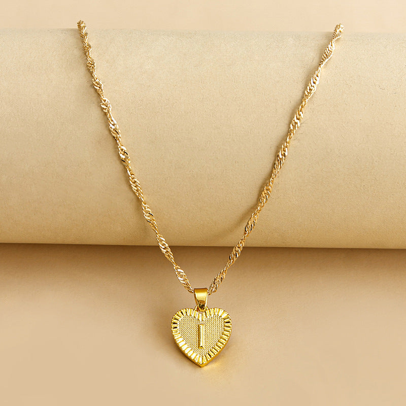 26 English Initial Letter Pendant Necklaces For Women