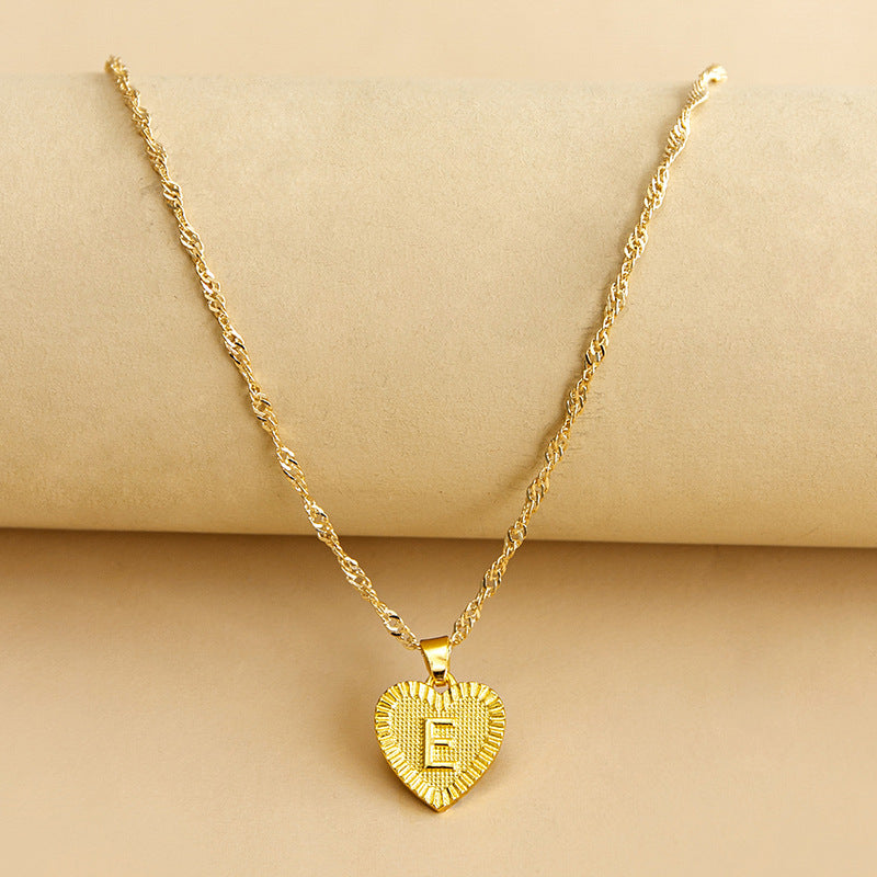 26 English Initial Letter Pendant Necklaces For Women