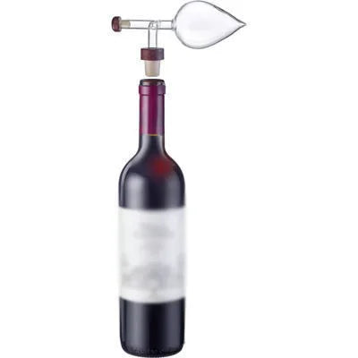 Portable Red Wine Aerator Round/Peach Shaped Transparent Red Wine Bottle Pourer and Quick Decanter Spout Glass Sobering Device