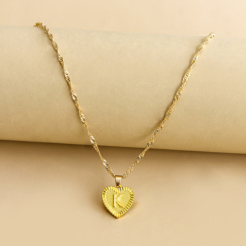 26 English Initial Letter Pendant Necklaces For Women