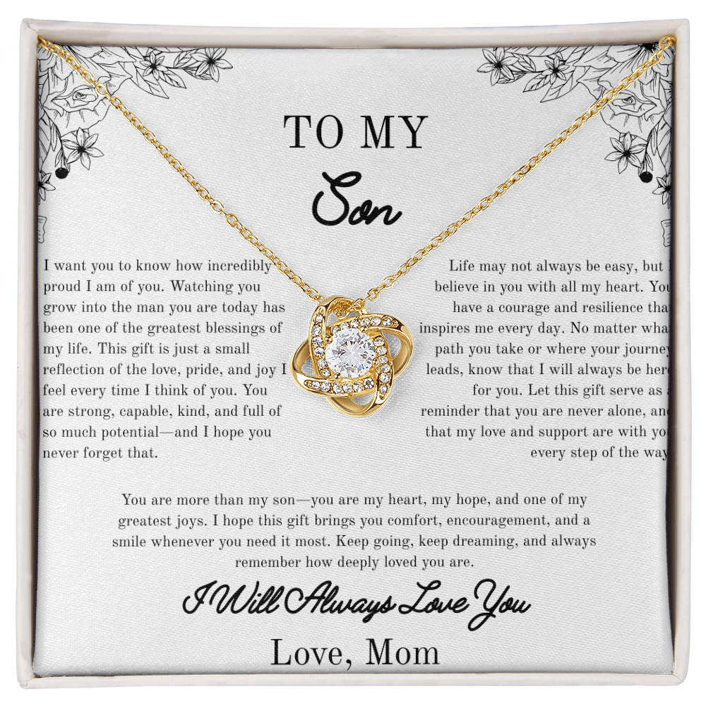 To my Son, Gift For Him, Beautiful Necklace, Yellow/White Gold Variants, For Him