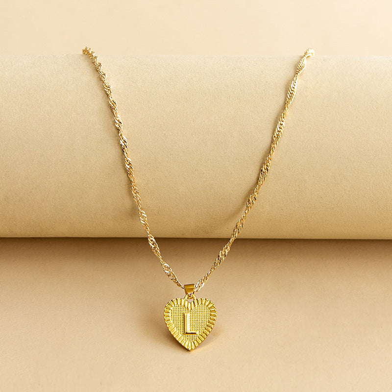 26 English Initial Letter Pendant Necklaces For Women