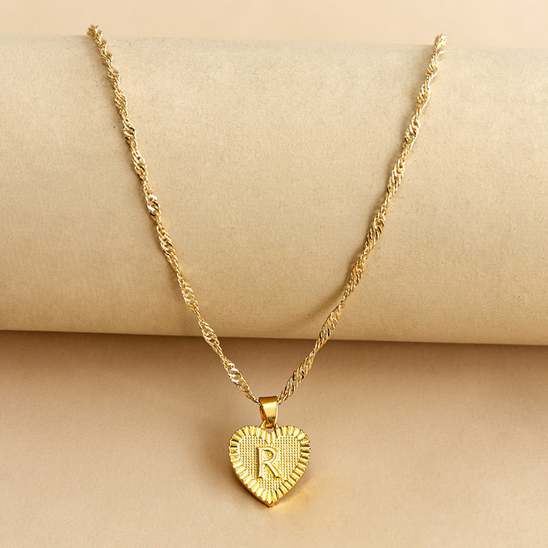 26 English Initial Letter Pendant Necklaces For Women