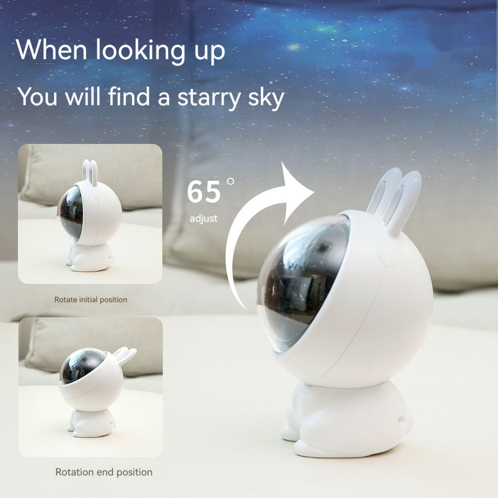 Creative Rabbit Star Light Bight Projector Lamp Children Home Decor