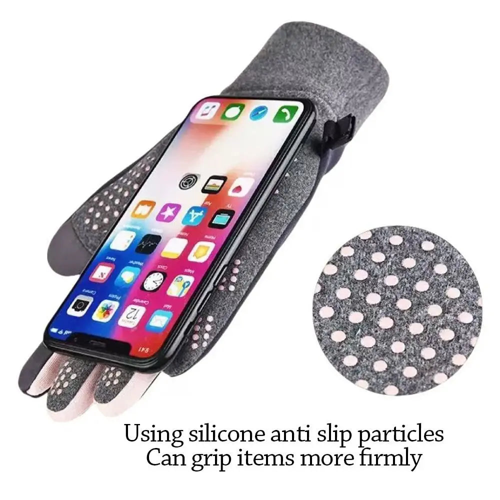 Creative Winter USB Heated Gloves Waterproof Non-Slip Rechargeable Gloves Adjustable Warm Touchscreen Gloves