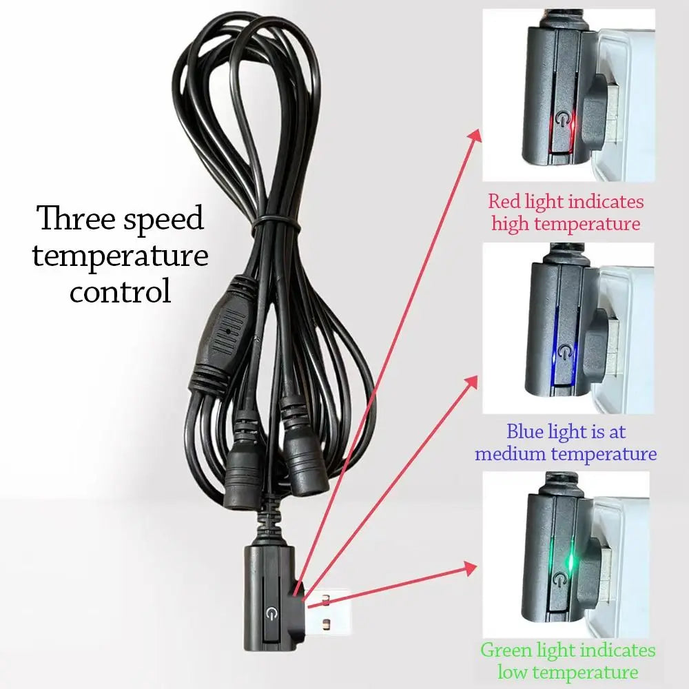 Creative Winter USB Heated Gloves Waterproof Non-Slip Rechargeable Gloves Adjustable Warm Touchscreen Gloves
