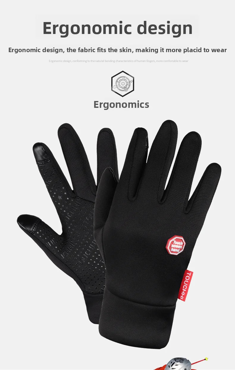 Polyester USB Heated Gloves Waterproof Reusable Rechargeable Gloves Non-Slip Adjustable Touchscreen Gloves& Mittens for Winter