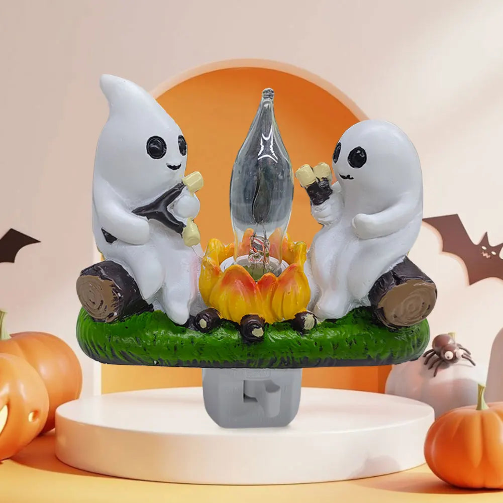 Ghost Campfire Flickering Nightlight Ghost Campfire Flickering Plug in Night Light Halloween Ghost Night Light Halloween Gifts