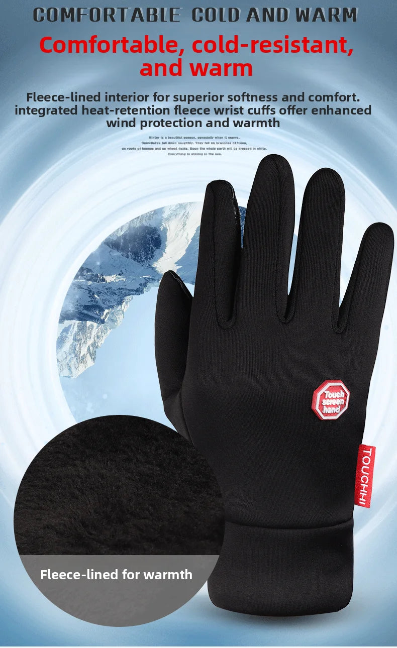 Polyester USB Heated Gloves Waterproof Reusable Rechargeable Gloves Non-Slip Adjustable Touchscreen Gloves& Mittens for Winter