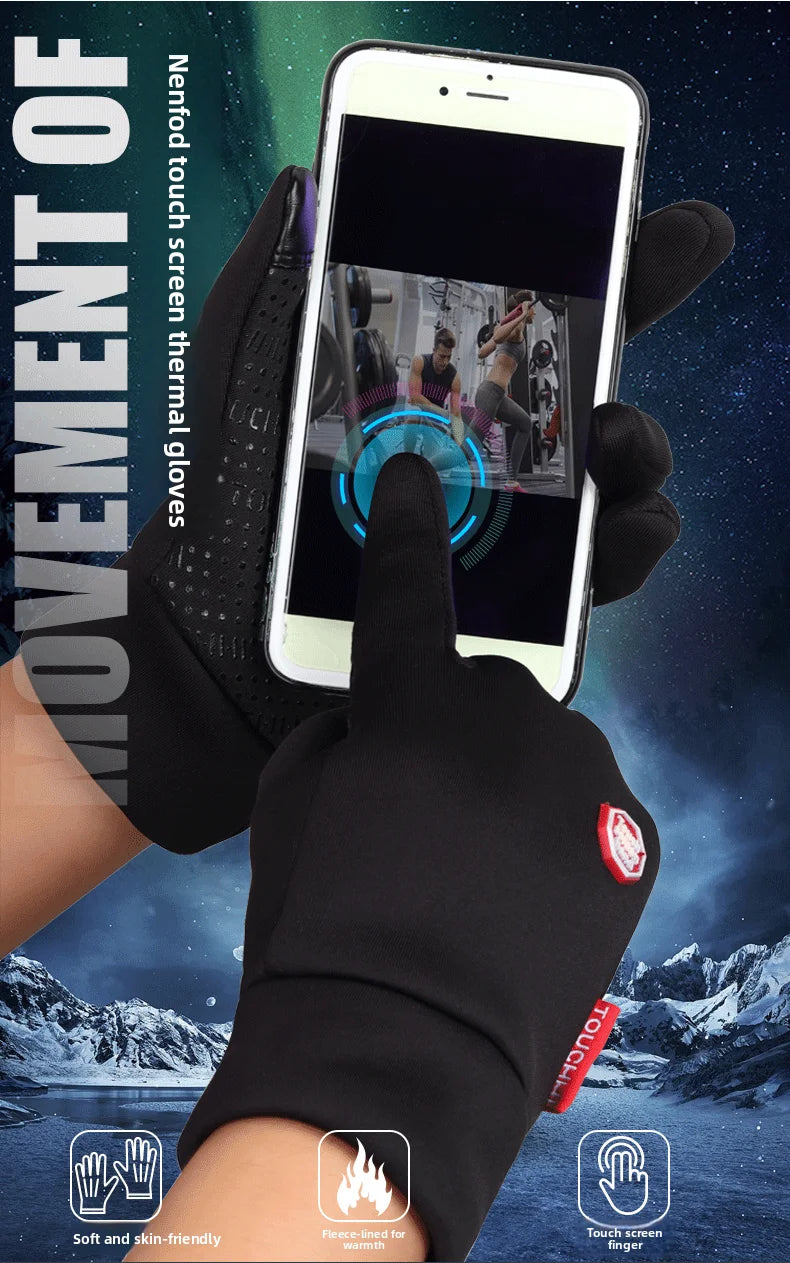 Polyester USB Heated Gloves Waterproof Reusable Rechargeable Gloves Non-Slip Adjustable Touchscreen Gloves& Mittens for Winter