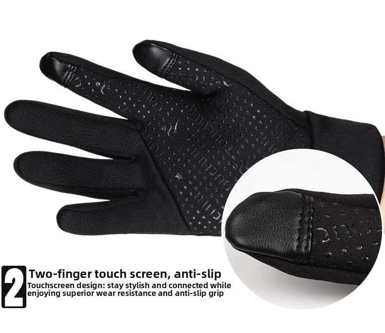 Polyester USB Heated Gloves Waterproof Reusable Rechargeable Gloves Non-Slip Adjustable Touchscreen Gloves& Mittens for Winter