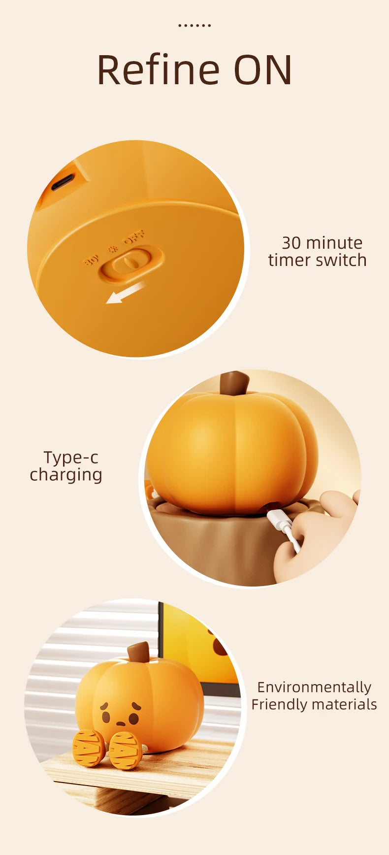 Halloween Led Night Light Silicone Table Lamp Mushroom Pumpkin Ghost Cute Cartoon Kid Birthday Gifts Nursery Bedroom Nightlight