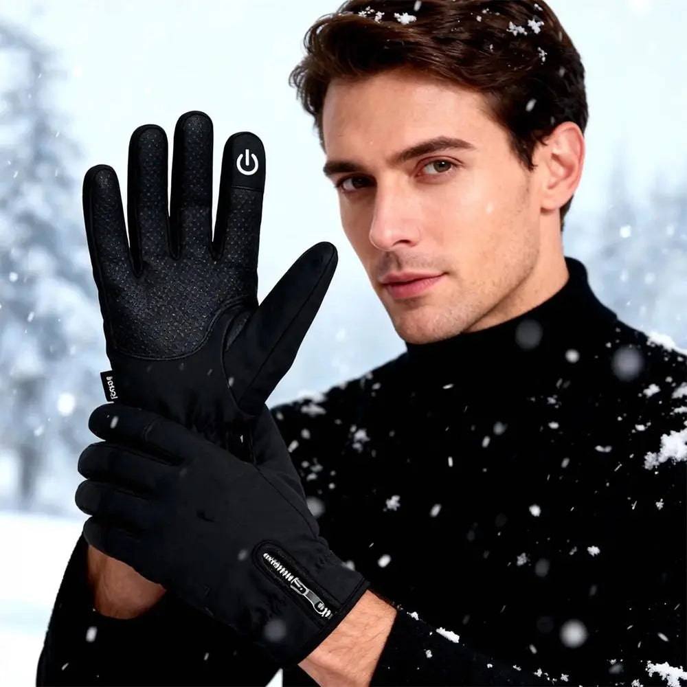 Creative Winter USB Heated Gloves Adjustable Waterproof Rechargeable Gloves Non-Slip Warm Hand Warming Gloves