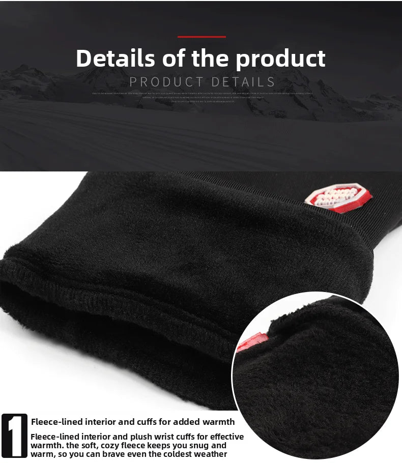 Polyester USB Heated Gloves Waterproof Reusable Rechargeable Gloves Non-Slip Adjustable Touchscreen Gloves& Mittens for Winter