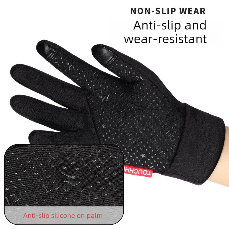 Polyester USB Heated Gloves Waterproof Reusable Rechargeable Gloves Non-Slip Adjustable Touchscreen Gloves& Mittens for Winter